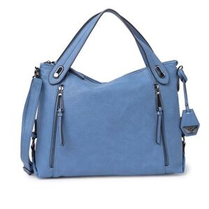Jessica Simpson Roxanne Crossbody Satchel Bag Dusty Blue